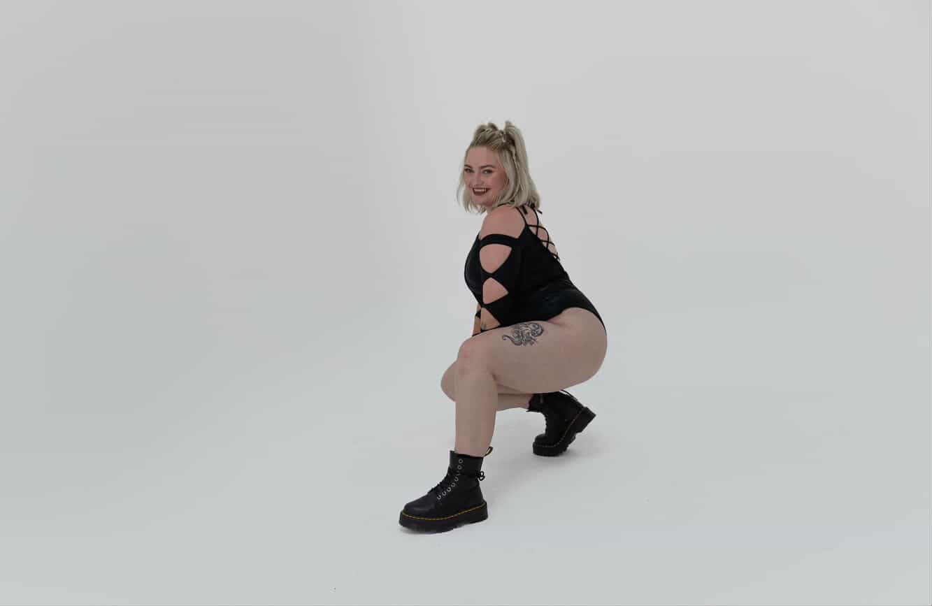 Nightfall Voltage — Black Cut-Out Bodysuit (Padded + Snap Crotch)