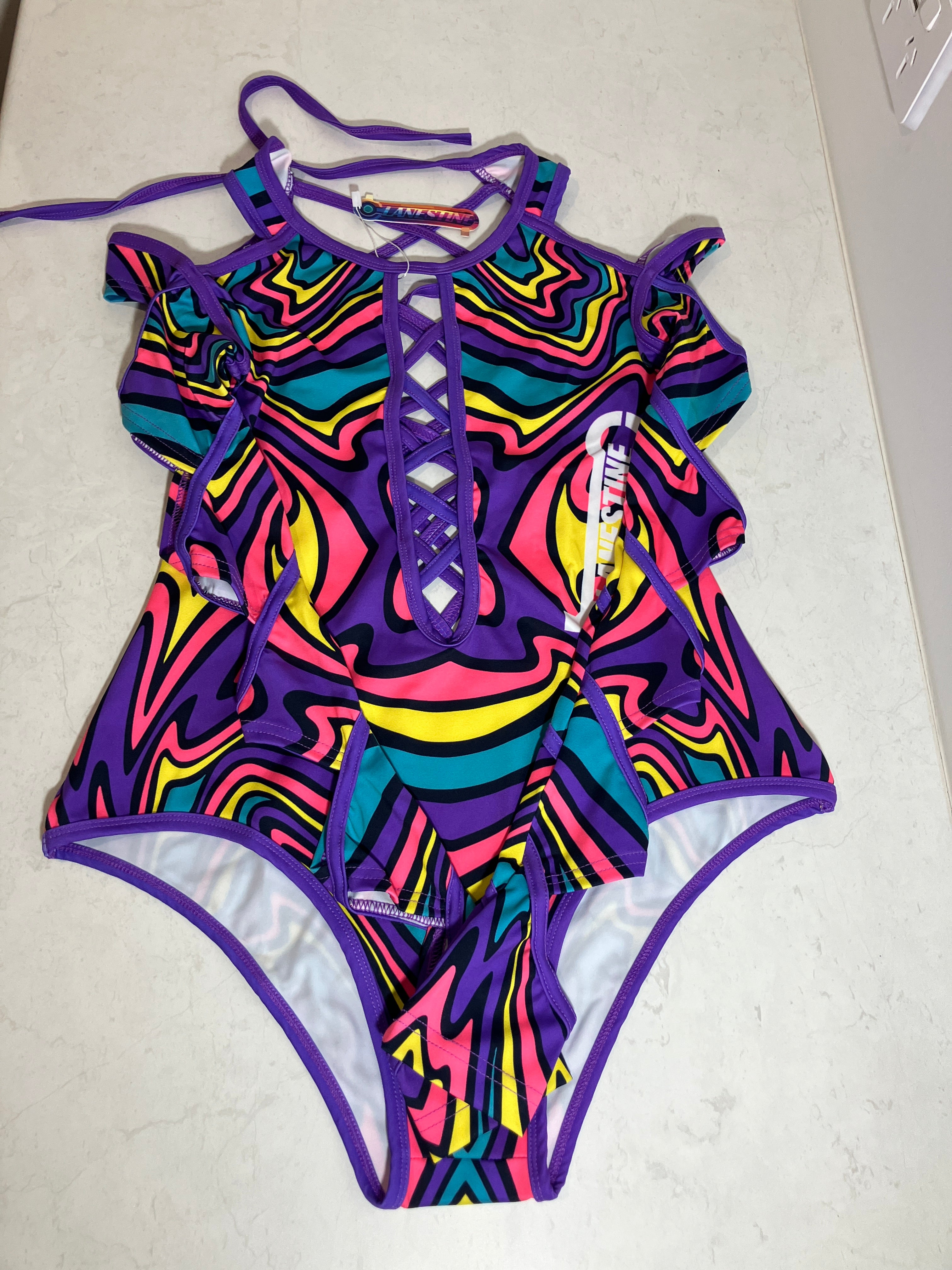 Fluorescent Rainbow Serpent Body-suit