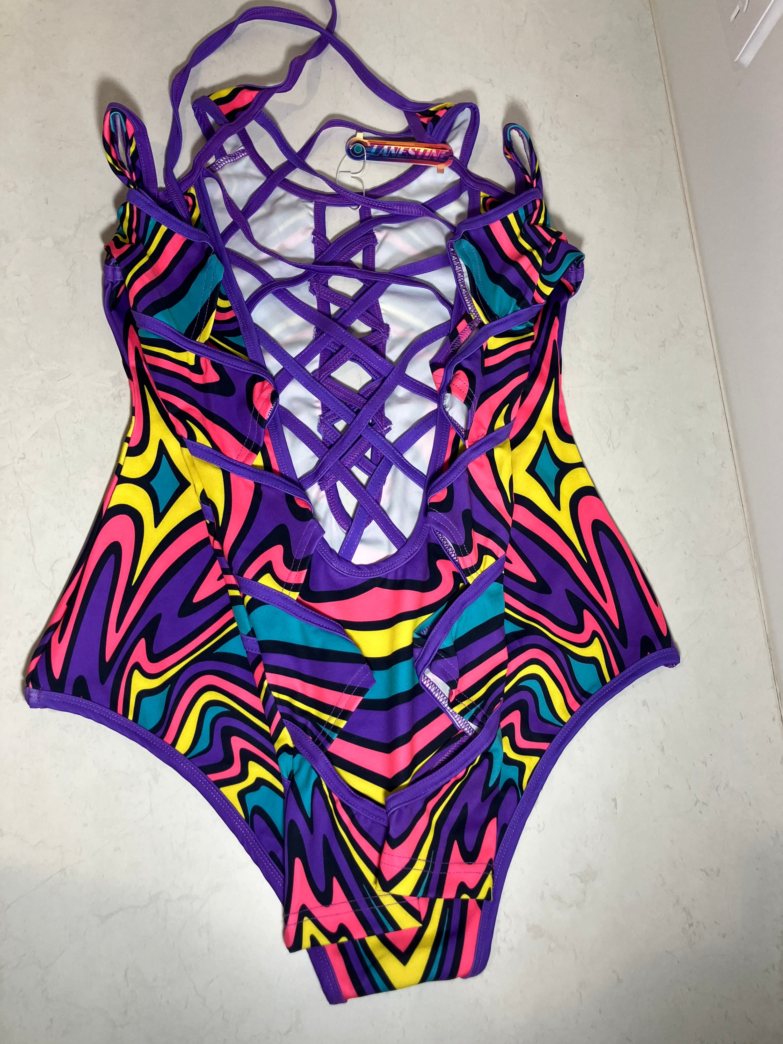Fluorescent Rainbow Serpent Body-suit