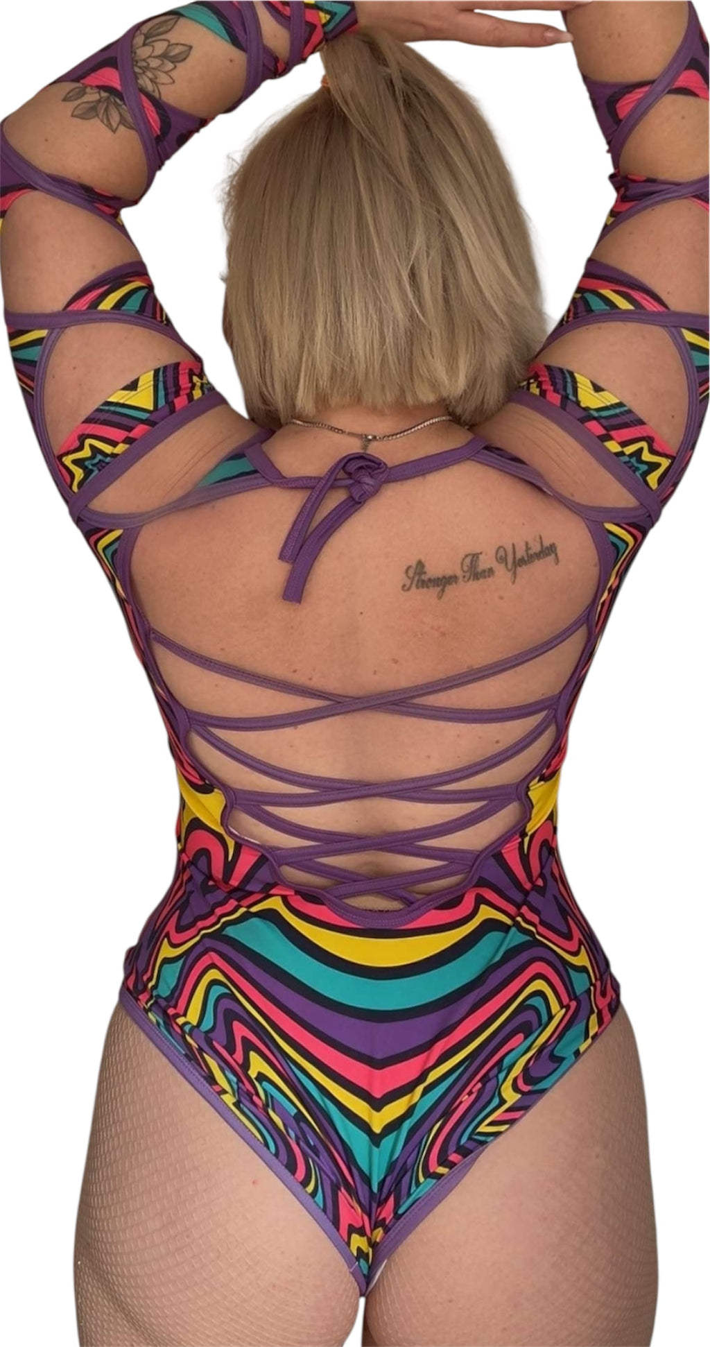 Fluorescent Rainbow Serpent Body-suit