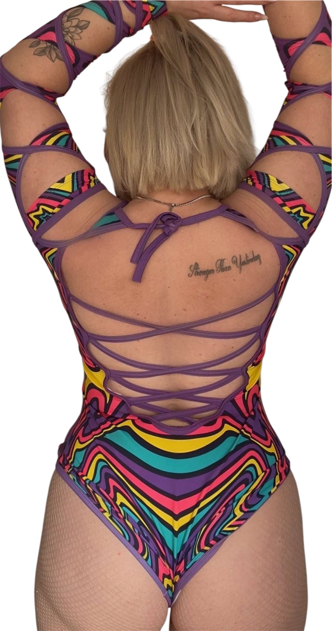Fluorescent Rainbow Serpent Body-suit