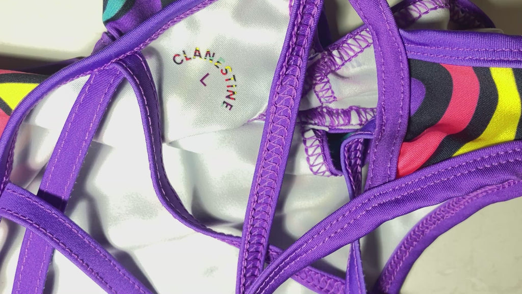 Fluorescent Rainbow Serpent Body-suit