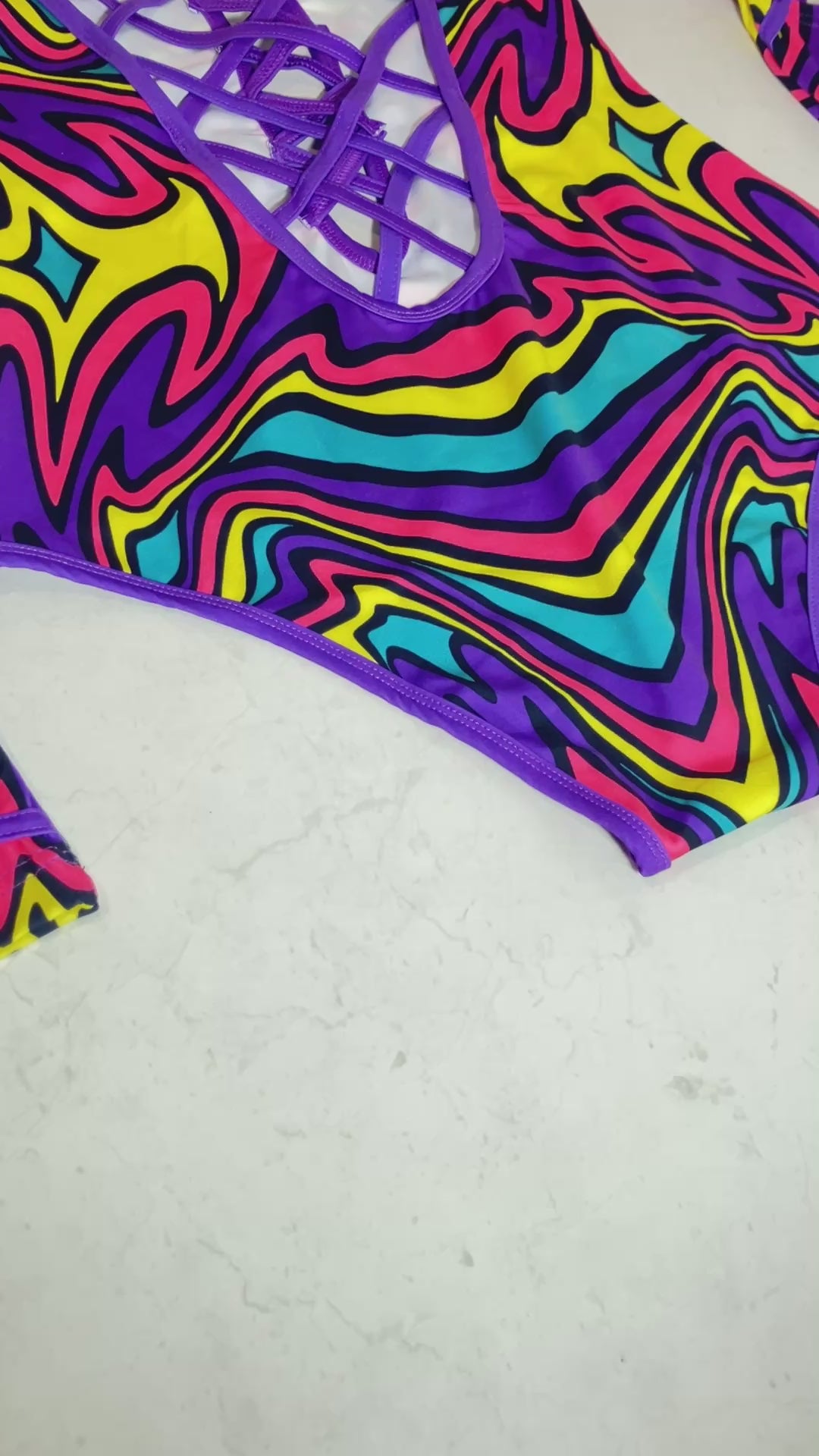 Fluorescent Rainbow Serpent Body-suit